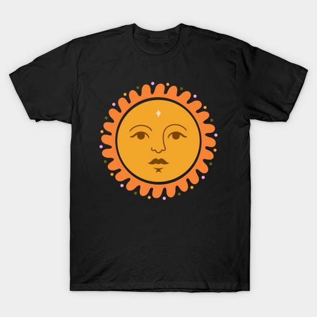 Boho Chic Sun Bohemian Aesthetic T-Shirt by Trippycollage